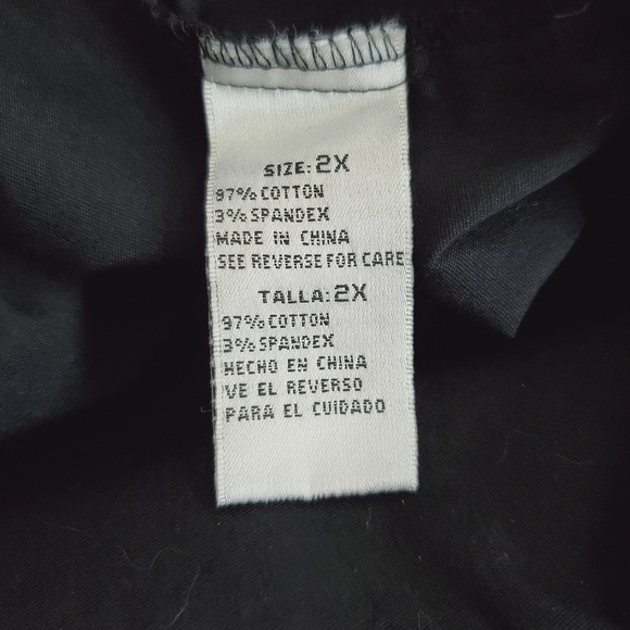 Ruffle Lace Front Shirt Size 2X Black Button-up Top Lace Trim Cuff Steampunk - Picture 11 of 13